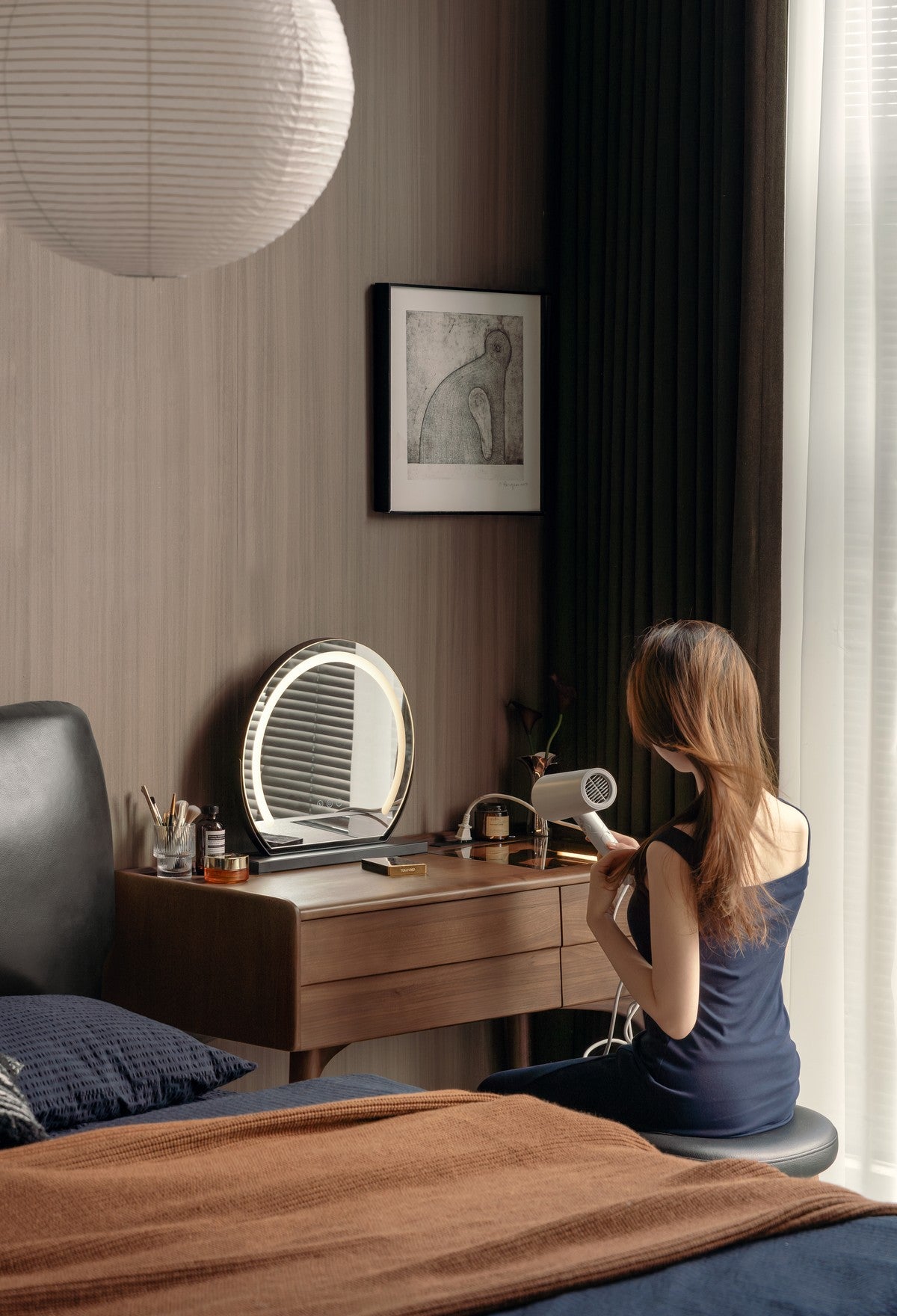 モネ ウォールナット ナチュラル ドレッサー 16