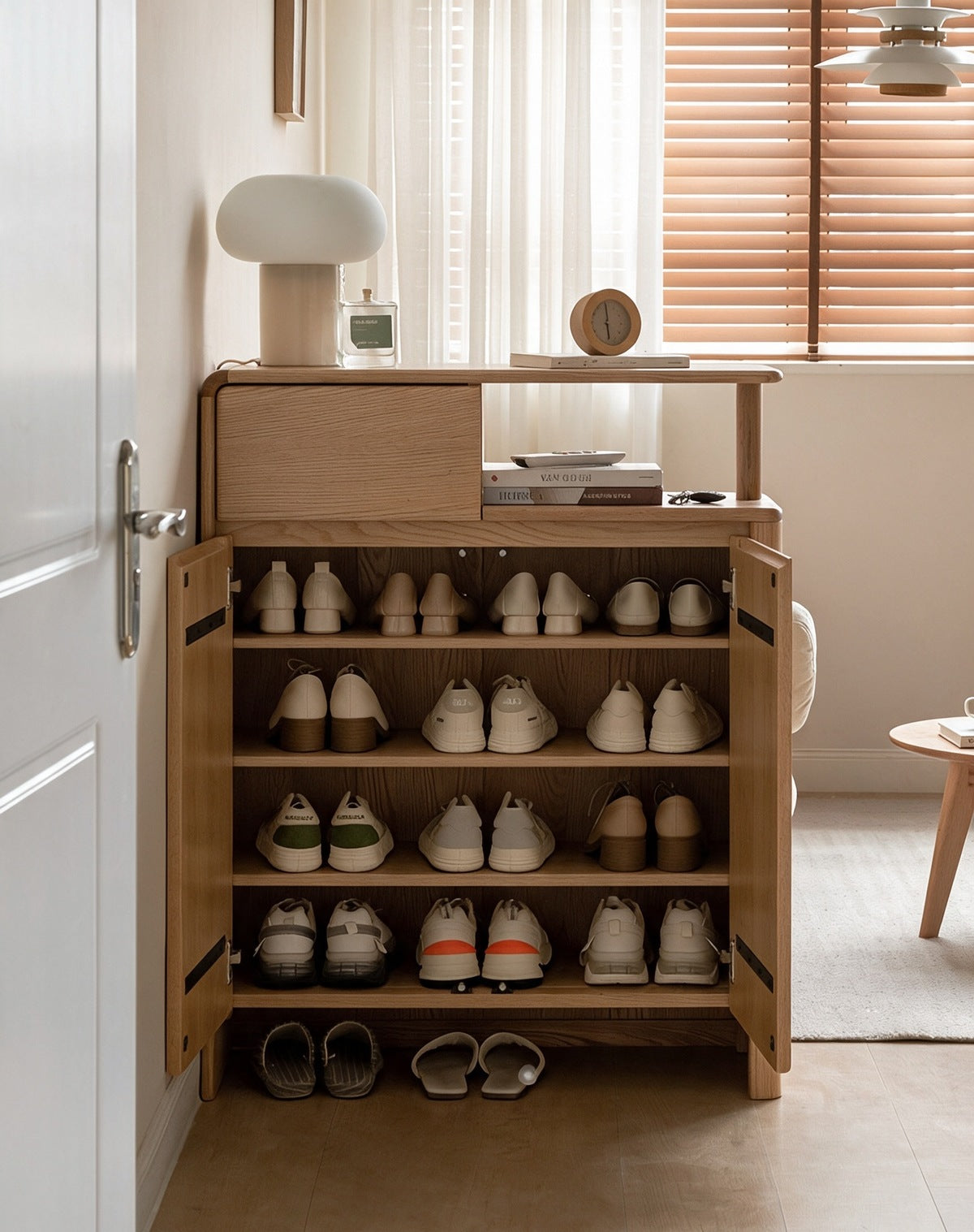シティ レッドオーク ナチュラル シューズボックス
