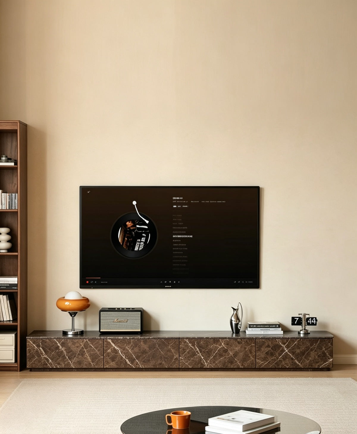 ブラック ウォールナット ナチュラル テレビボード 4
