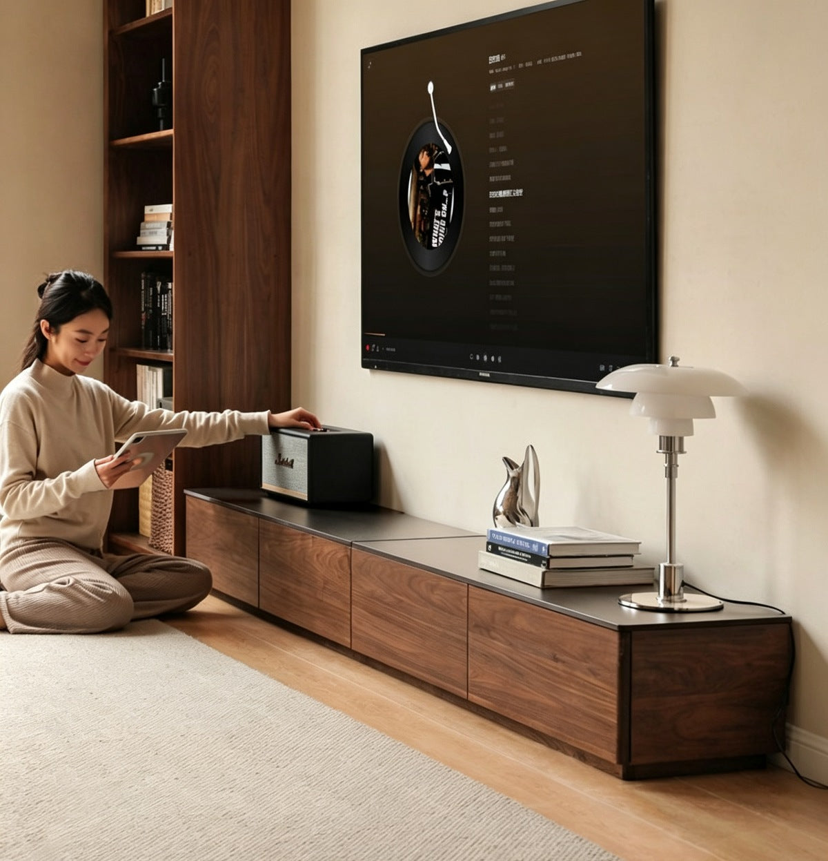 ブラック ウォールナット ナチュラル テレビボード 5