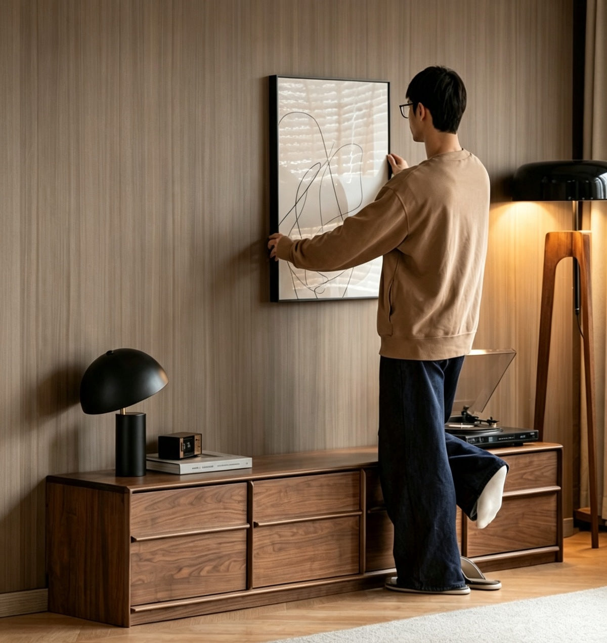 リッタイライン ウォールナット ナチュラル テレビボード 9