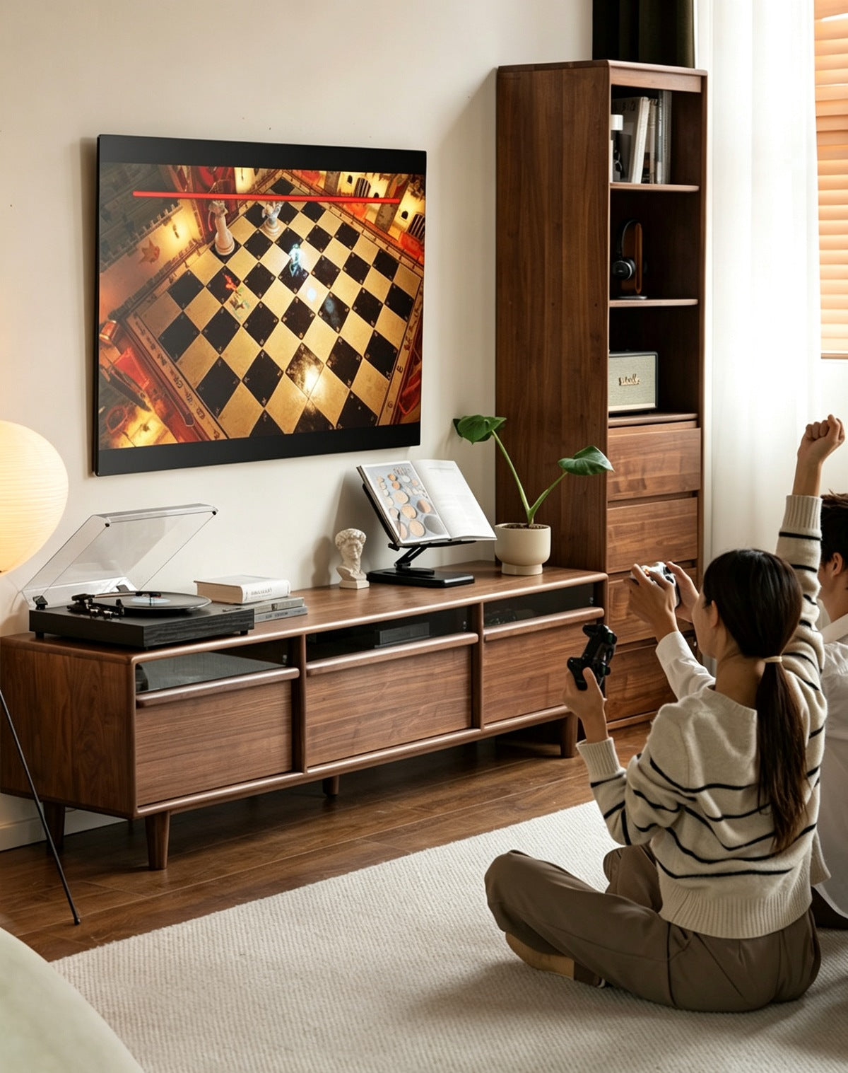 リッタイライン ウォールナット ナチュラル テレビボード 2