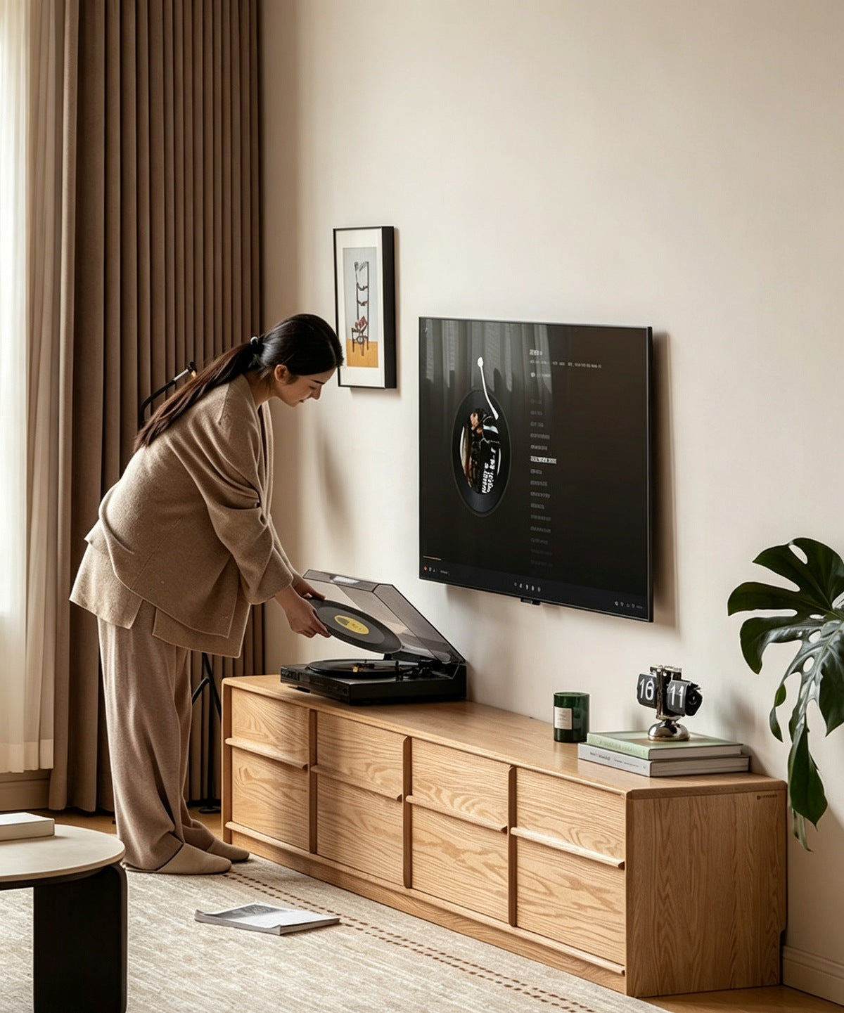 リッタイライン レッドオーク ナチュラル テレビボード 4