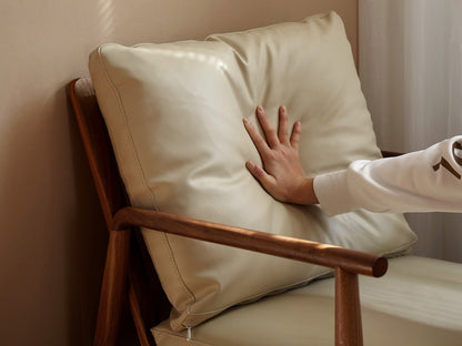 モネ ウォールナット ナチュラル 1人掛けソファ 4