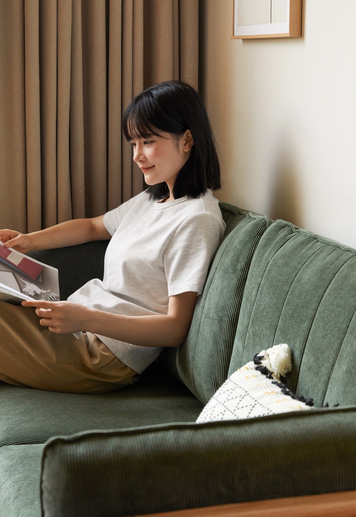 ベルリン レッドオーク ナチュラル 3人掛けソファ 2